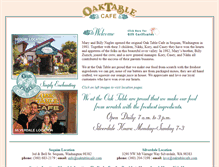 Tablet Screenshot of oaktablecafe.com